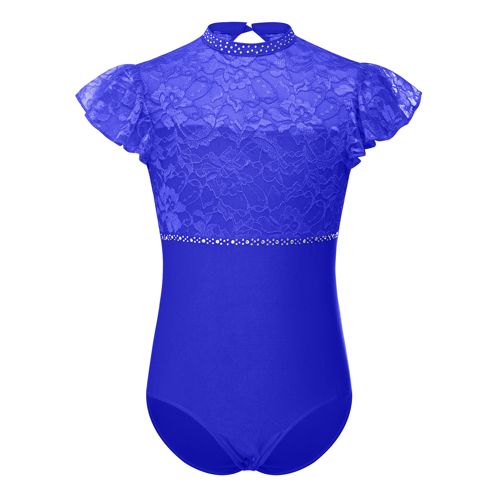 Kids Girls Ballet Dance Leotar - Rhinestone Banding Trim avis et prix