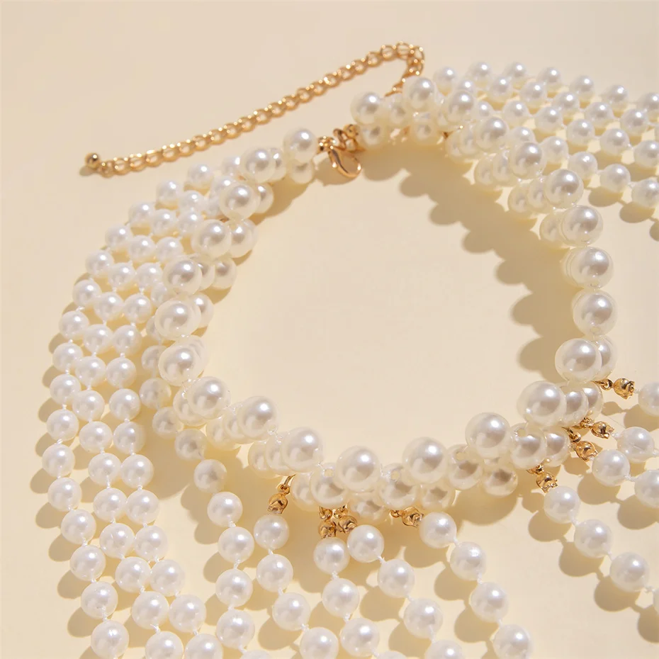 Bridal Tassel Imitation Pearl  - Pearl Trim Chain avis et prix