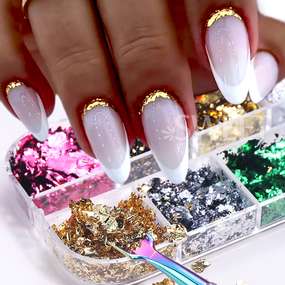 12 Grids Golden Foils Nails Gl - Glitter Vinyl Roll avis et prix