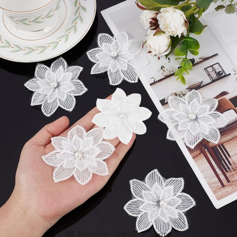 20Pack Decorative White Flower - Applique Patch Flower avis et prix