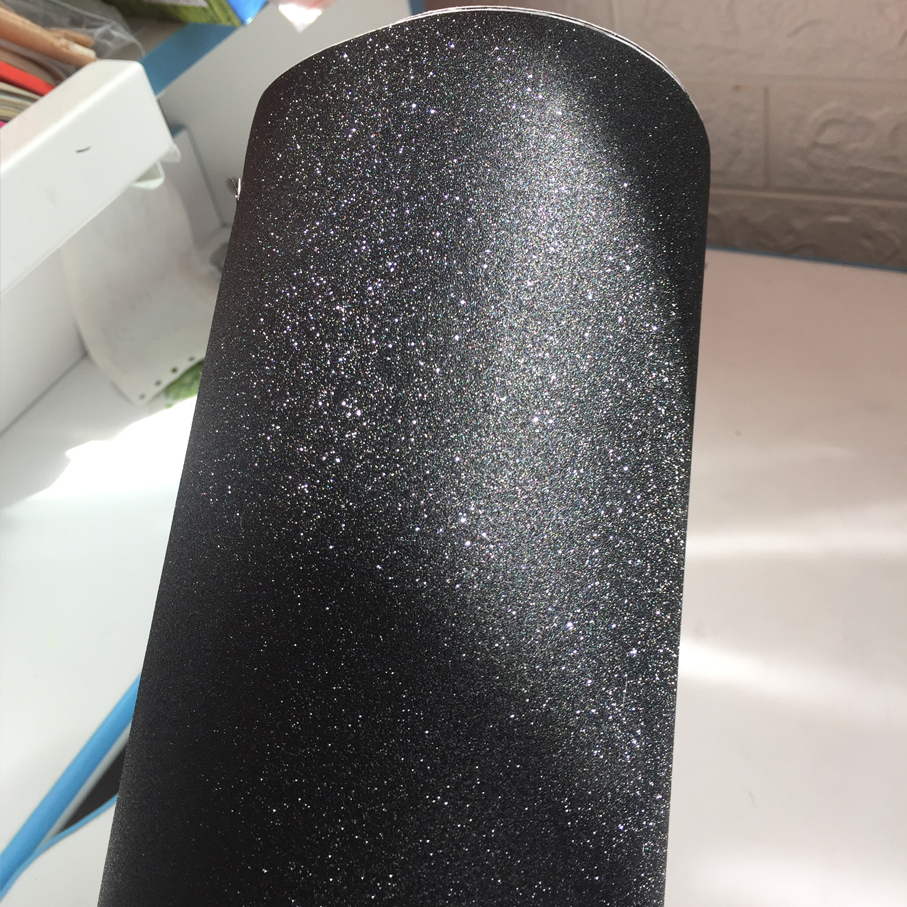 50CM*300CM black Glitter Diamo - Glitter Vinyl Roll avis et prix
