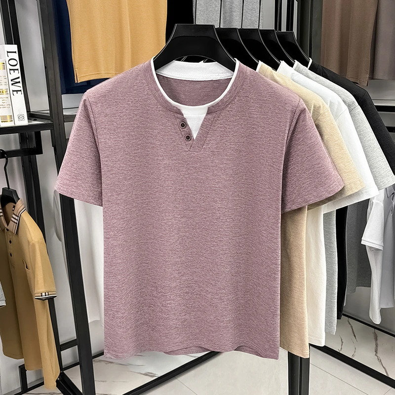 Men's Minimalist Henley Neck T - Embellish Knit avis et prix