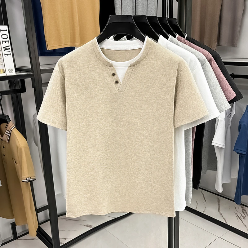 Men's Minimalist Henley Neck T - Embellish Knit avis et prix