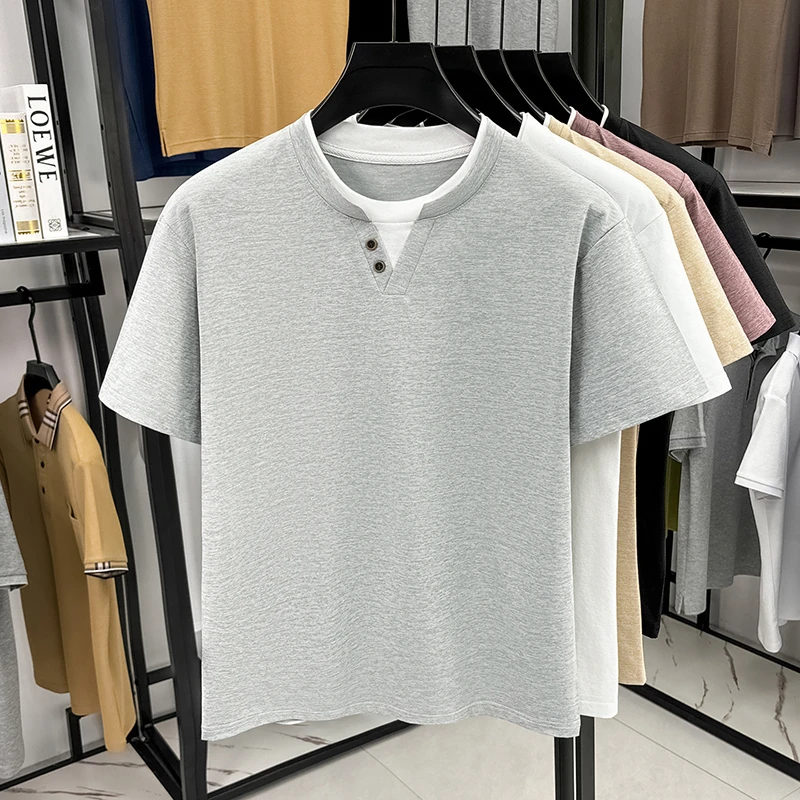 Men's Minimalist Henley Neck T - Embellish Knit avis et prix