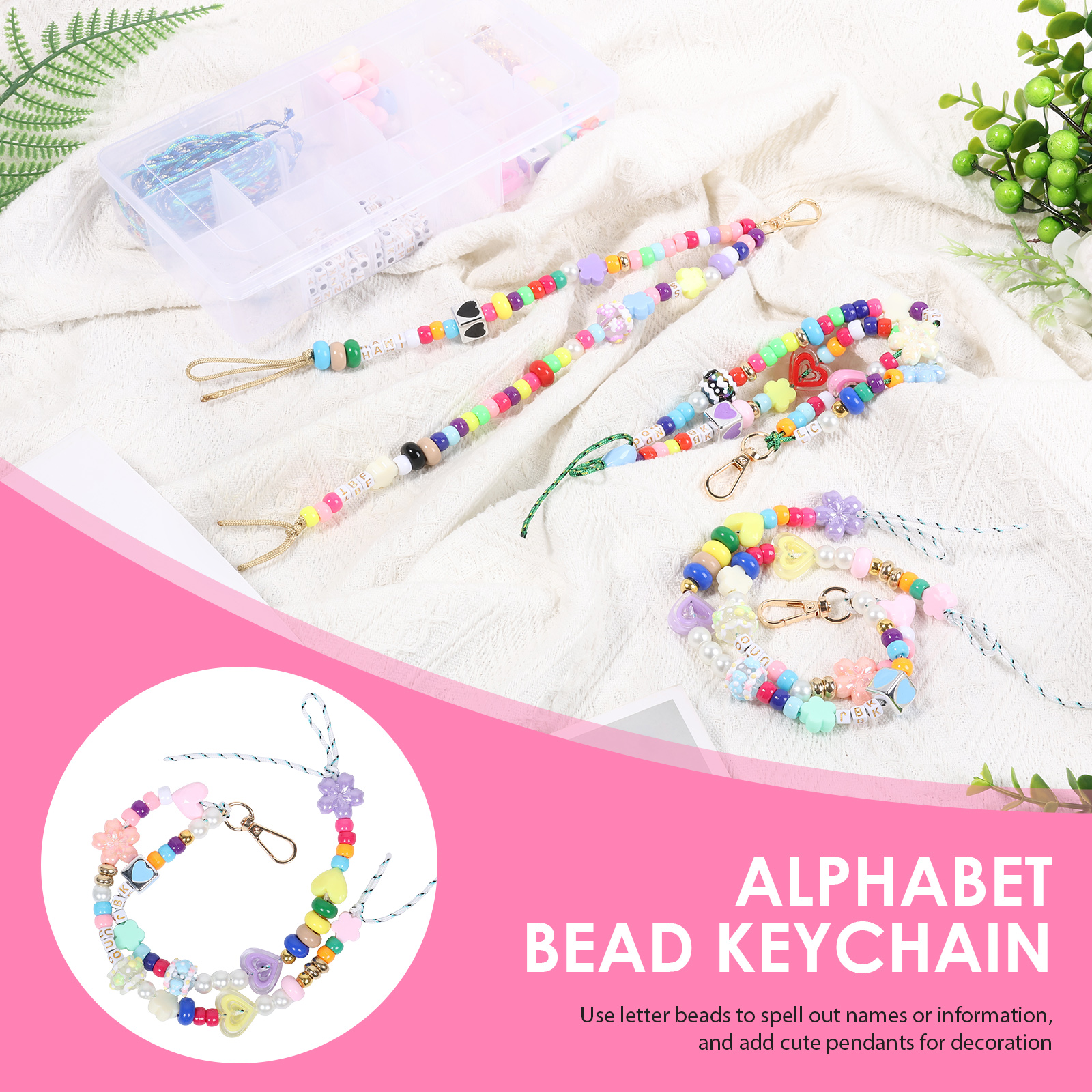421PCS Beaded Keychain Making  - Embellishment Crafts avis et prix