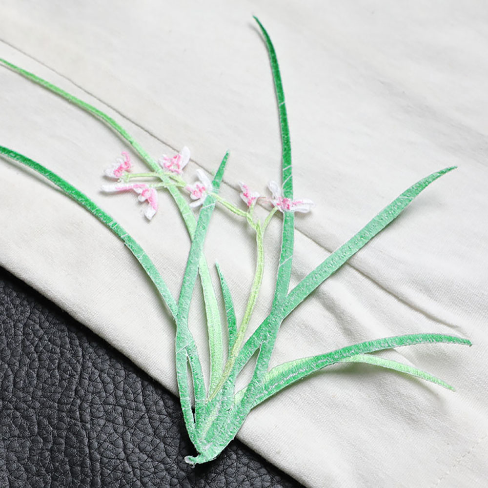 1 Piece 20CM X 18CM Orchid Emb - Applique Patch Flower avis et prix