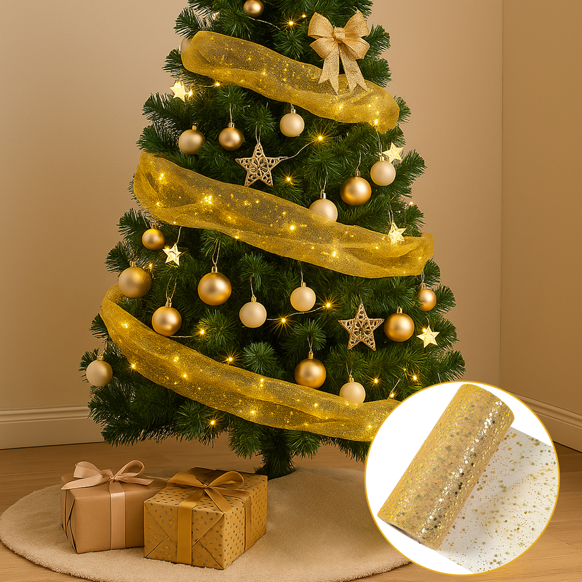 Glitter Tulle Rolls Birthday P - Organza Ribbon Spool avis et prix