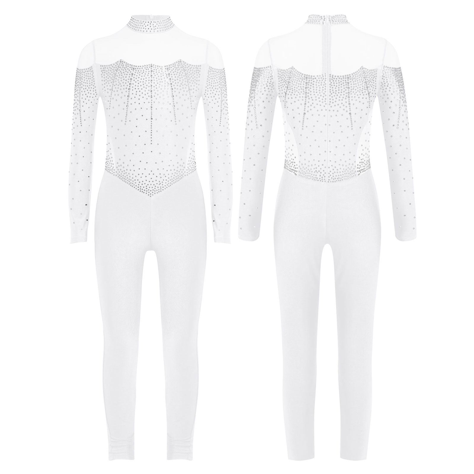 6-16Y Girls Figure Skating Dan - Rhinestone Banding Trim avis et prix