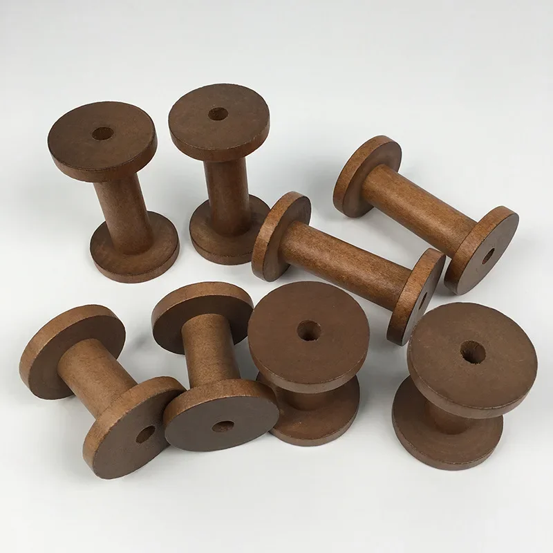1Pc Brown Big Wood Empty Spool - Organza Ribbon Spool avis et prix