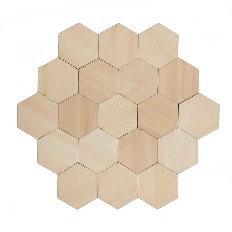 10-120mm Wooden Hexagon Blank  - Embellish Craft avis et prix