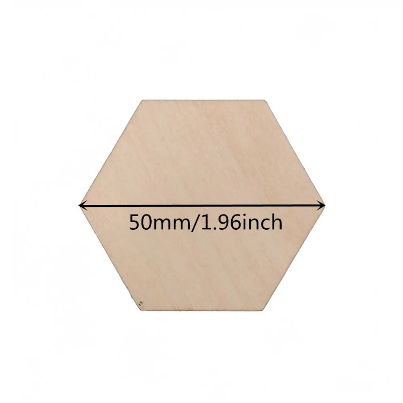 10-120mm Wooden Hexagon Blank  - Embellish Craft avis et prix