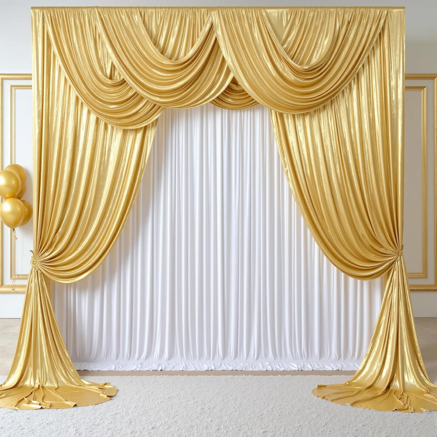 2.3x7FT Wrinkle Free Glitter 1 - Sequin Fabric Panel avis et prix