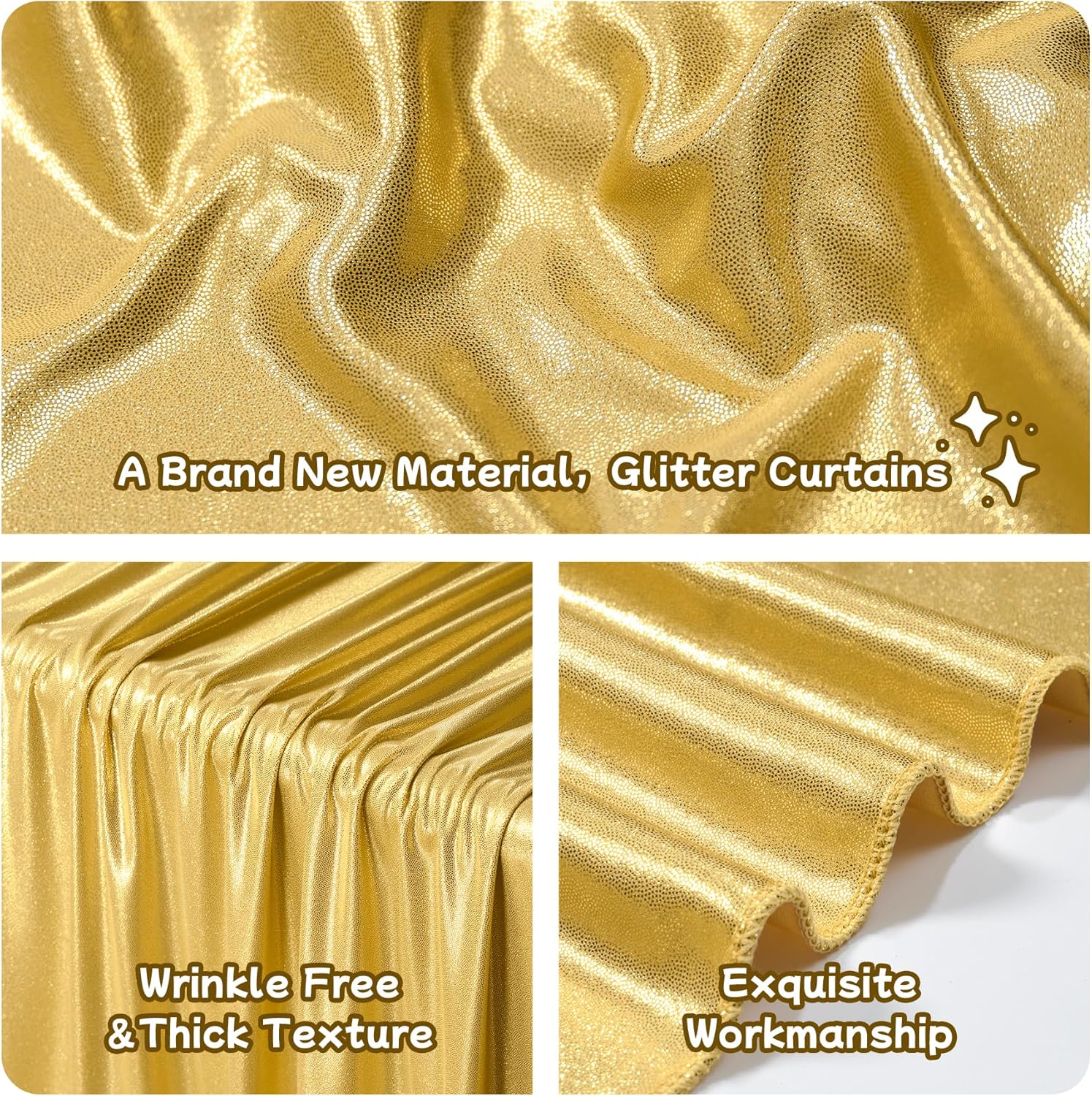 2.3x7FT Wrinkle Free Glitter 1 - Sequin Fabric Panel avis et prix