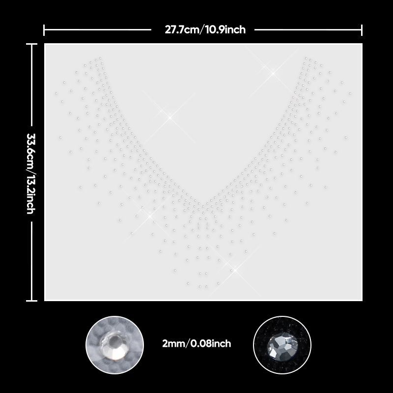 QIAO 1/2/4/6Pcs V-Neck Glitter - Glitter Vinyl Roll avis et prix
