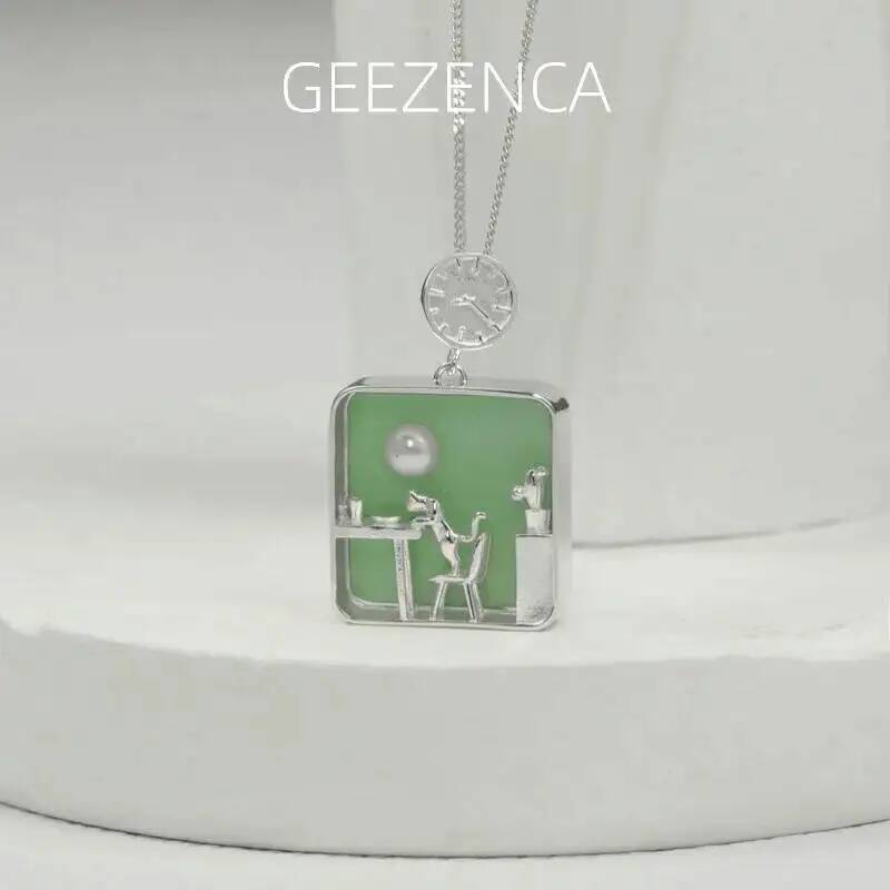 GEEZENCA 925 Sterling Silver G - Pearl Trim Chain avis et prix