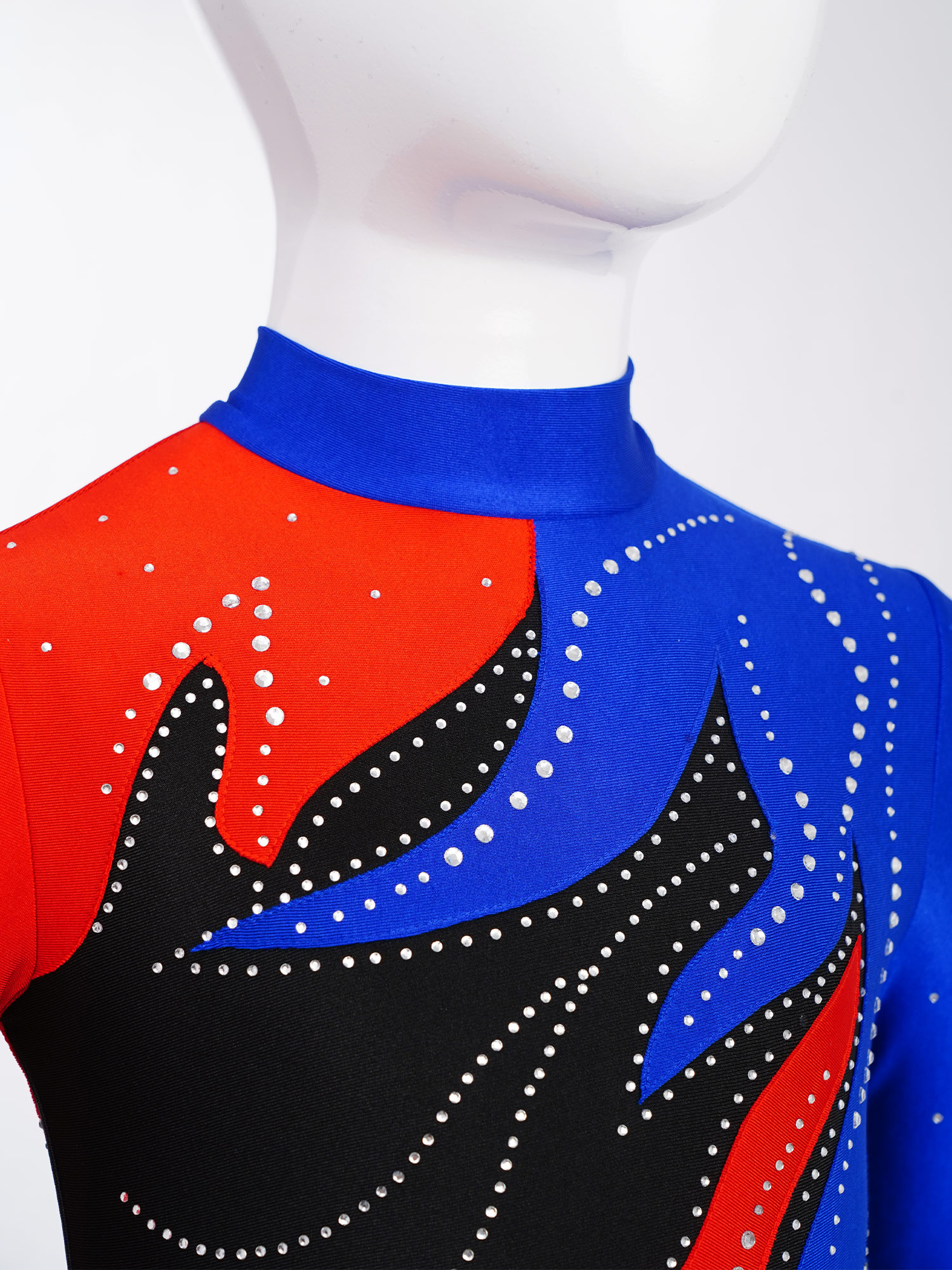 Chic High Neck Sparkling Sequi - Sequin Fabric Panel avis et prix