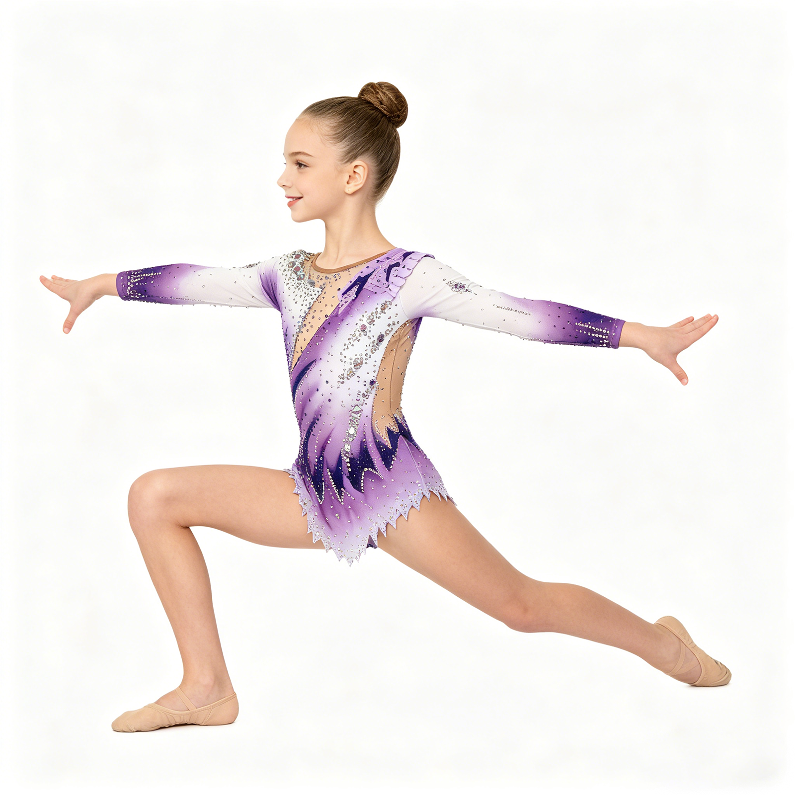 Girls Purple Ombre Luxury Rhyt - Rhinestone Banding Trim avis et prix