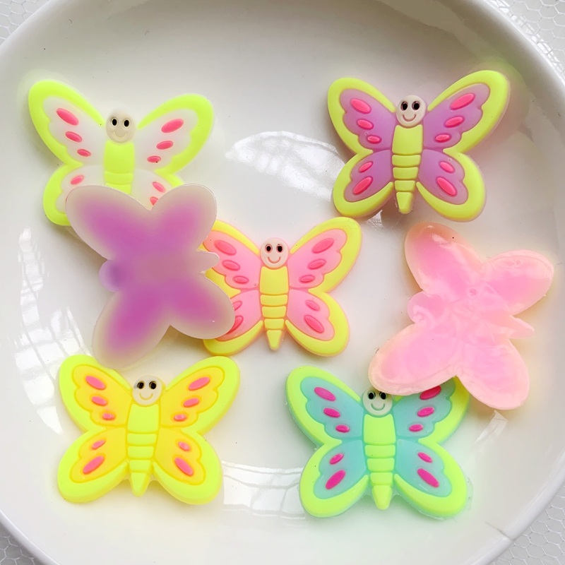 10pcs Cute Large butterfly PVC - Embellishment Glue Craft avis et prix