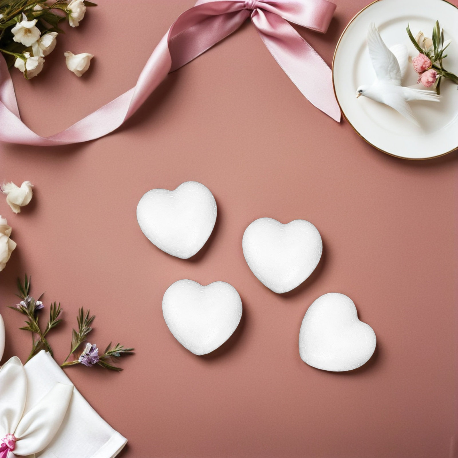 20Pcs Blank Heart Foam Balls L - Embellish Craft avis et prix