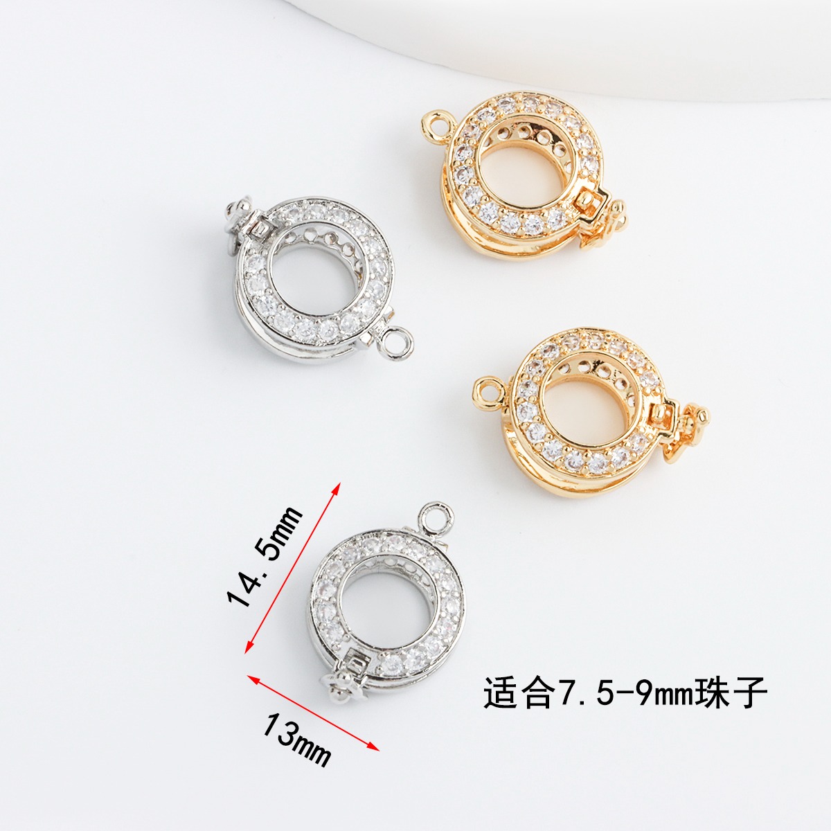 18K Real Gold-plated Zircon Ro - Pearl Trim Chain avis et prix