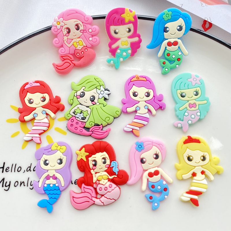 10pcs New Cute Cartoon Mermaid - Embellishment Glue Craft avis et prix