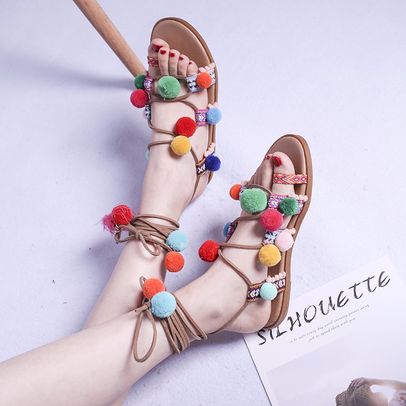 Women's Sandals Able and Elega - Tassel Fringe Trim avis et prix