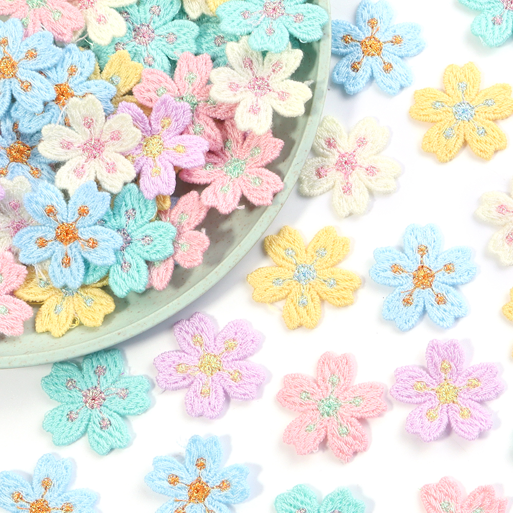 20pcs/lot Colorful 2.4cm Embro - Applique Patch Flower avis et prix