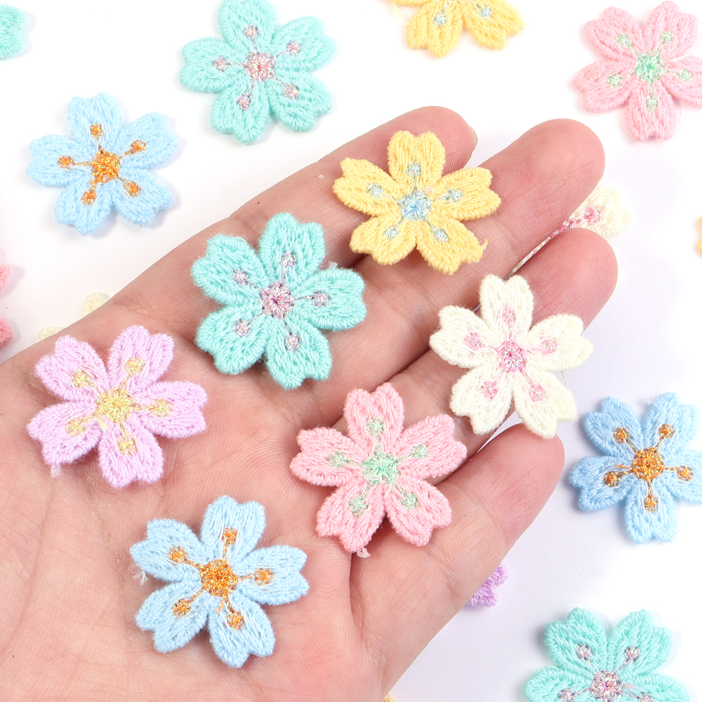 20pcs/lot Colorful 2.4cm Embro - Applique Patch Flower avis et prix