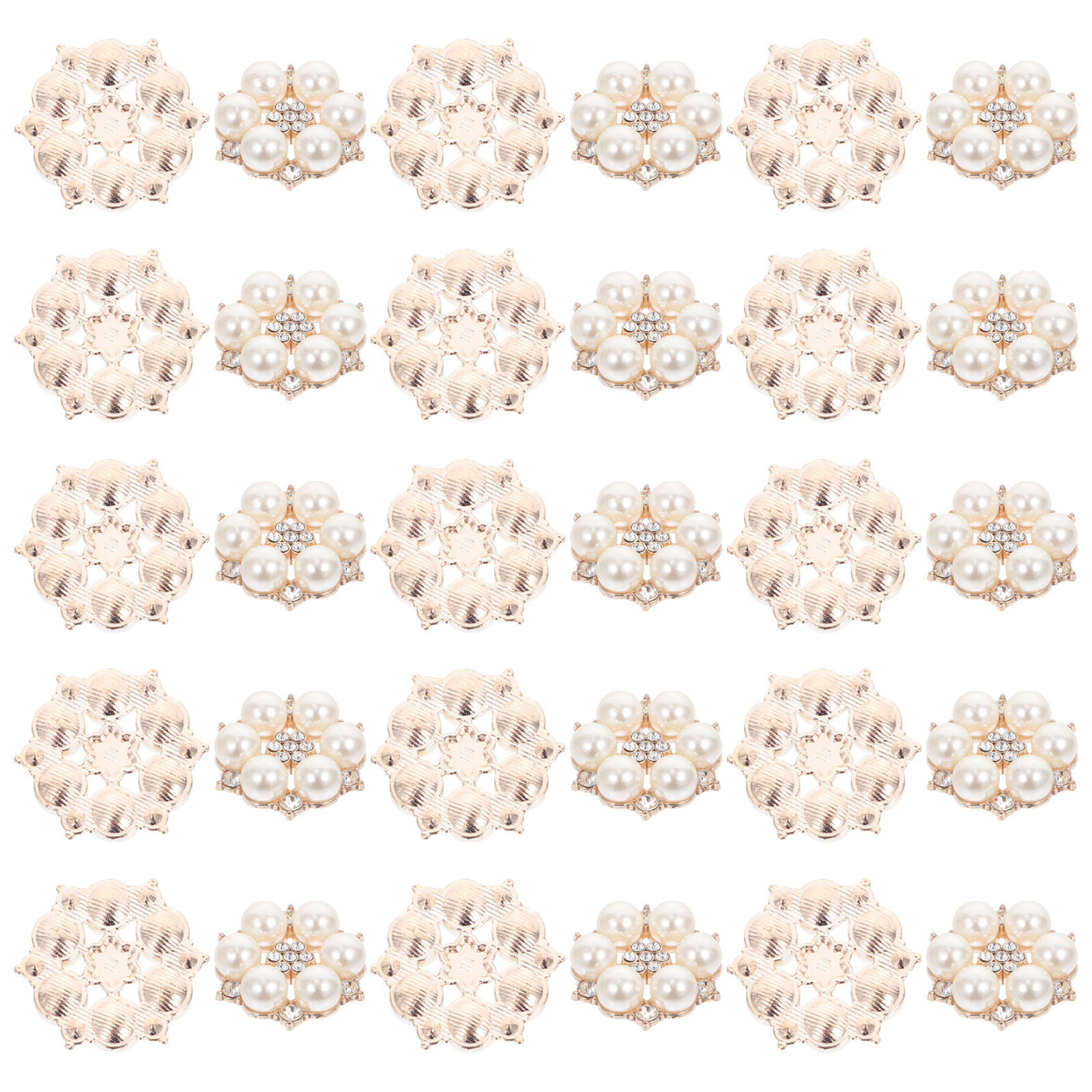 30Pcs Pearl Flower Buttons DIY - Embellish Craft avis et prix