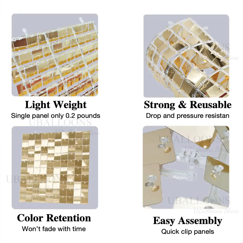 Silver Sequin Wall Backdrop Pa - Sequin Fabric Panel avis et prix