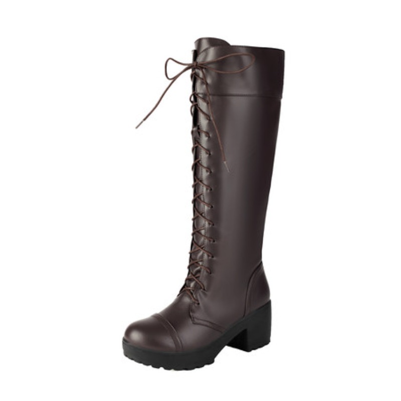 Womens Knee High Lace Up Comba - Guipure Lace Panel avis et prix