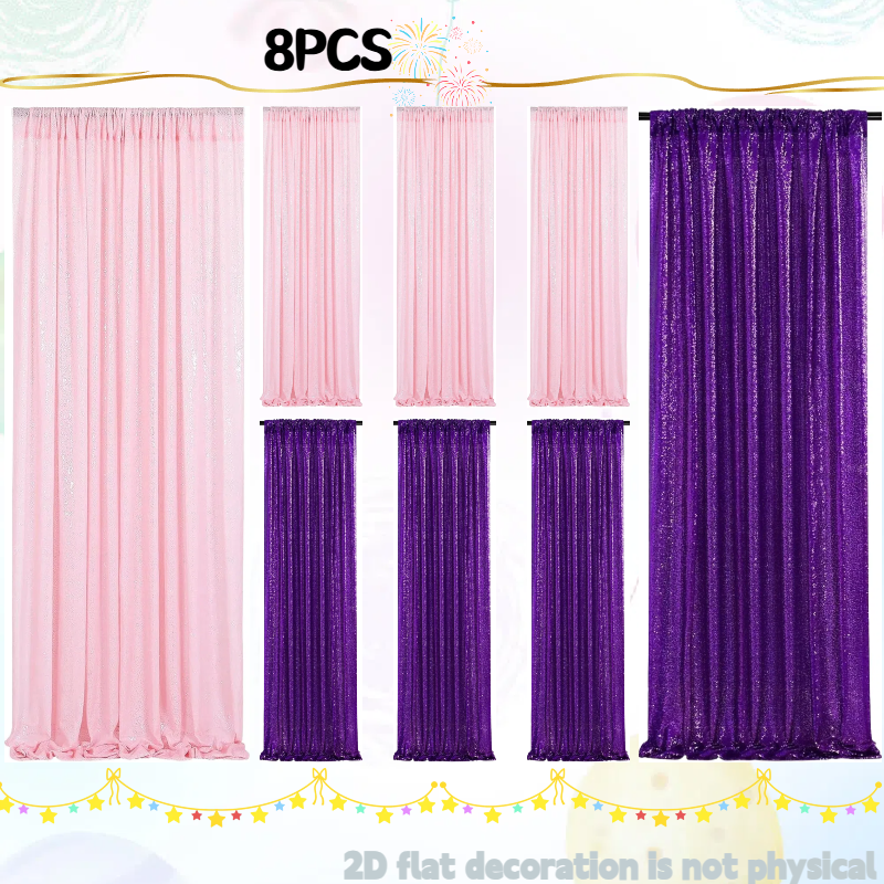 Pink&Silver Sequin Backdrop 2f - Sequin Fabric Panel avis et prix