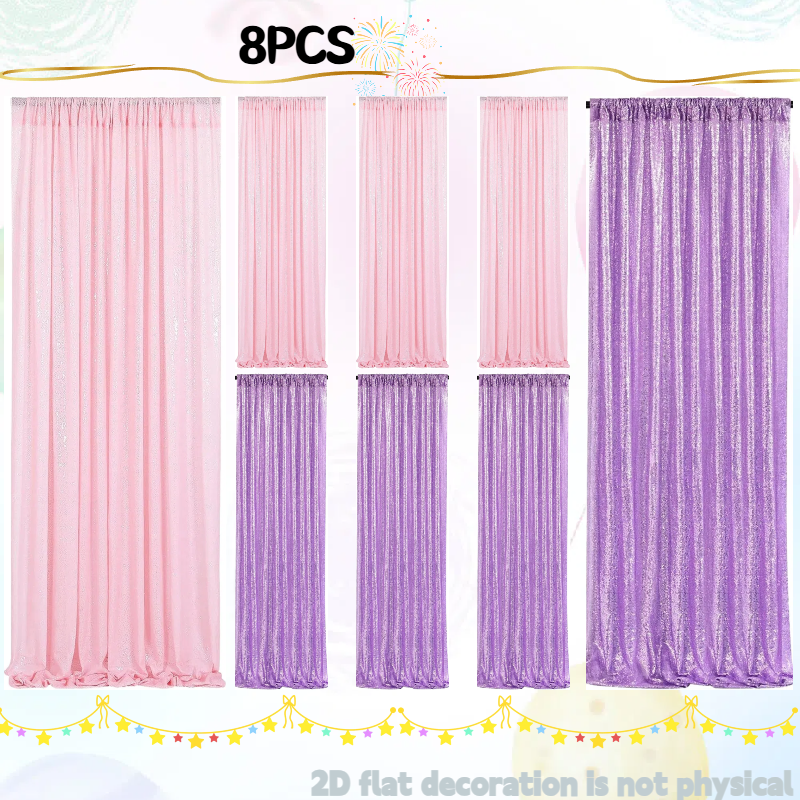 Pink&Silver Sequin Backdrop 2f - Sequin Fabric Panel avis et prix
