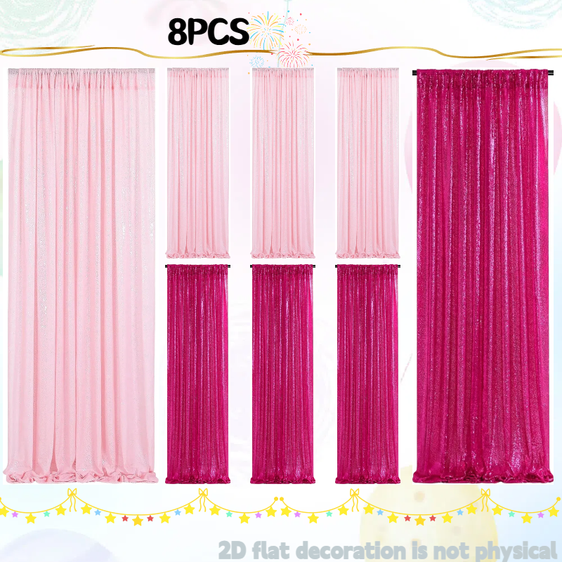 Pink&Silver Sequin Backdrop 2f - Sequin Fabric Panel avis et prix